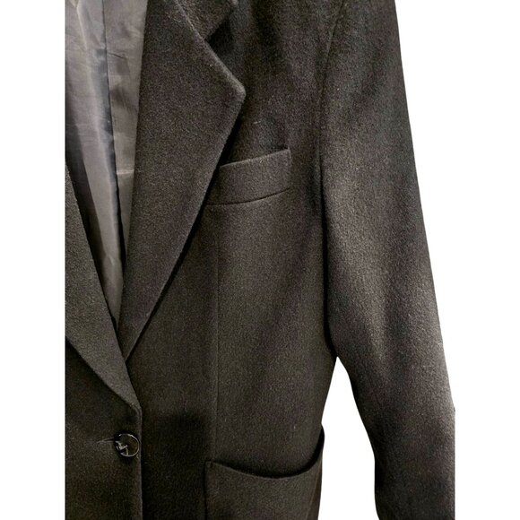 The Limited Vintage Wool Cashmere Blend Blazer Black 90s Career - Picture 3 of 8